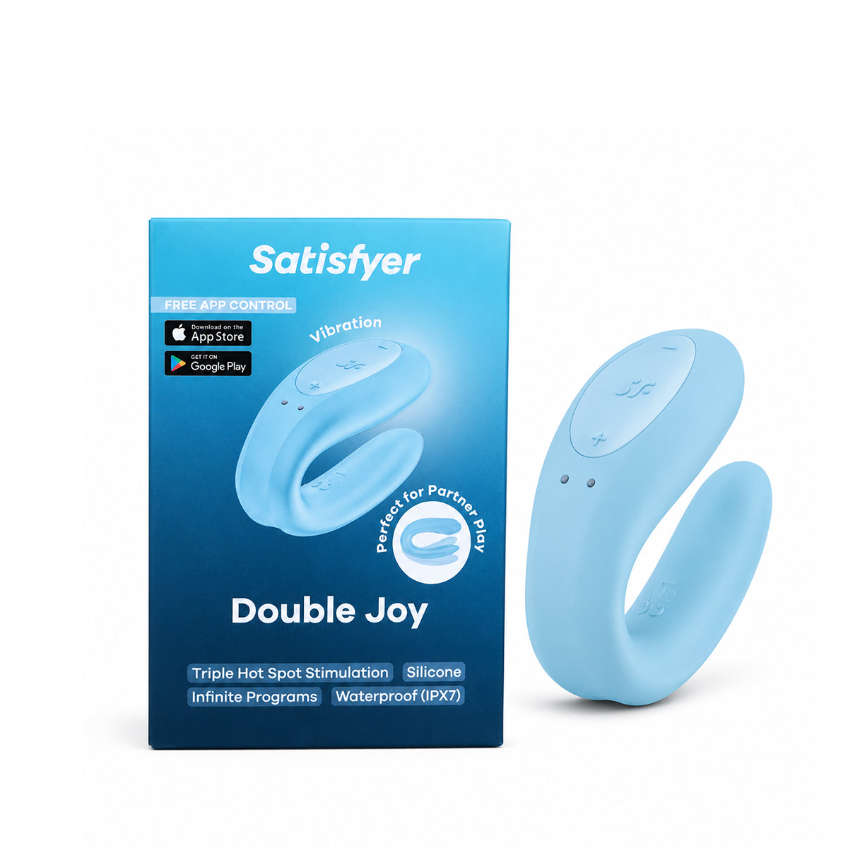 Satisfyer Double Joy Azul