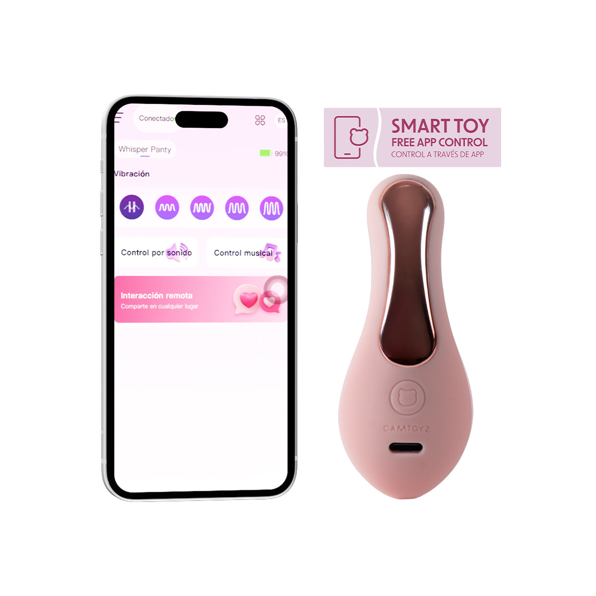 Whisper Panty Vibrador con APP Camtoyz