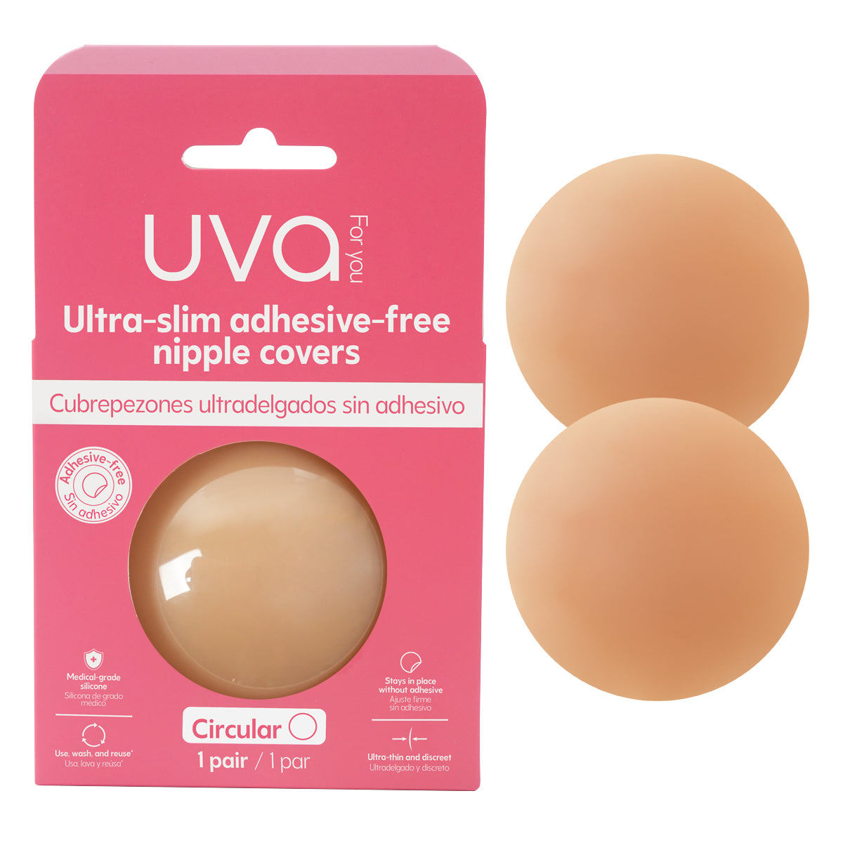 Cubrepezones sin Adhesivo UVA Nude -  Cocoa - Caramel