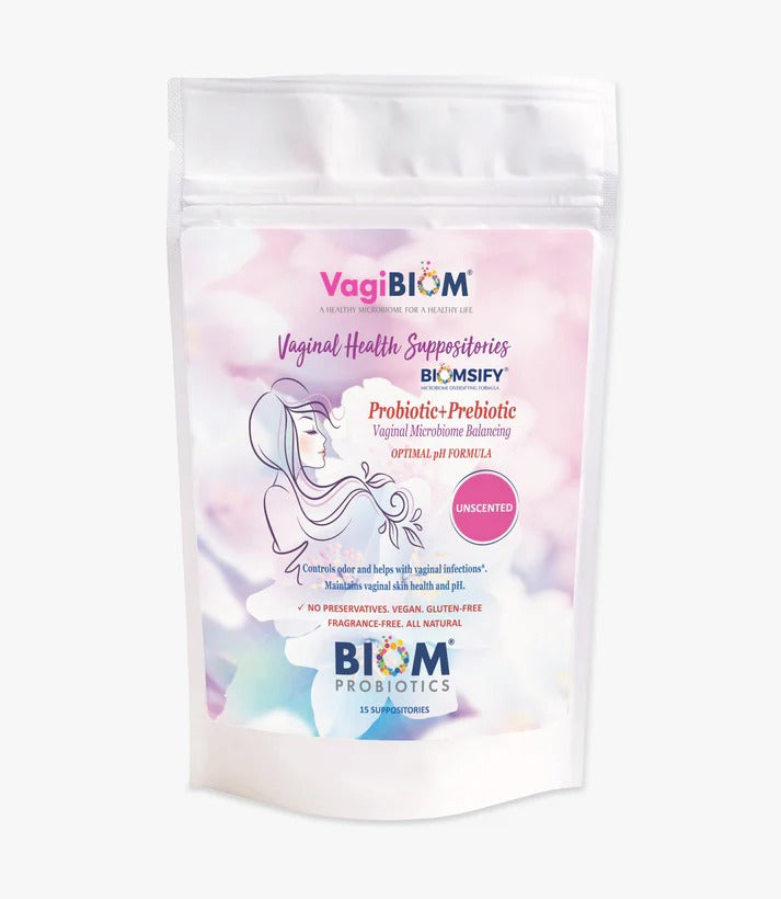 Probióticos Vaginales Vagibiom sin fragancia x 15 supositorios con Lactobacilos