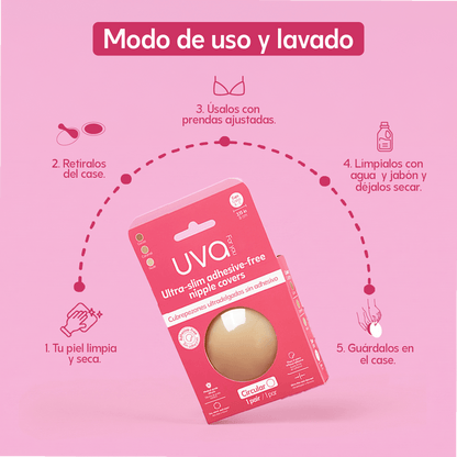Cubrepezones sin Adhesivo UVA Nude -  Cocoa - Caramel